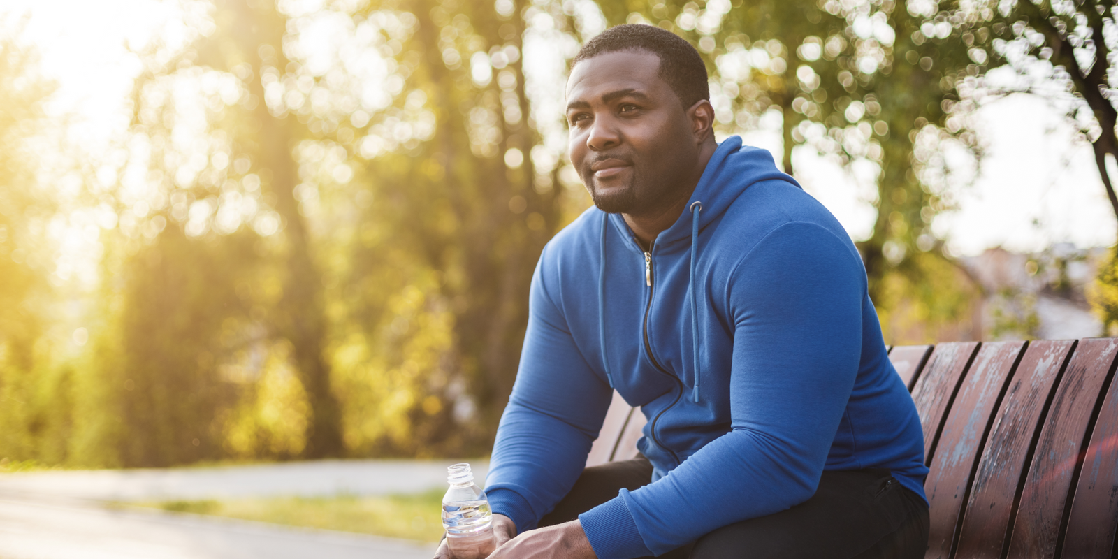 Endomorph man before workout