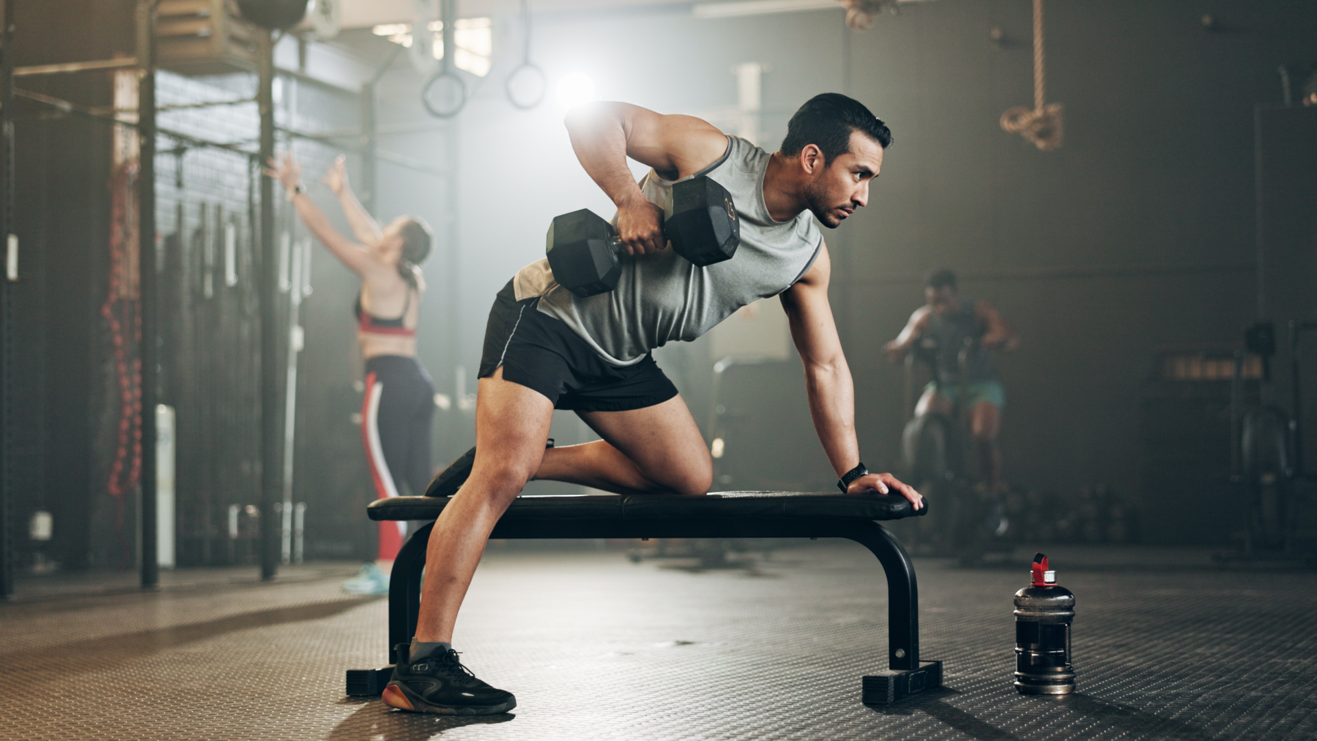 Man does exercise to gain weight